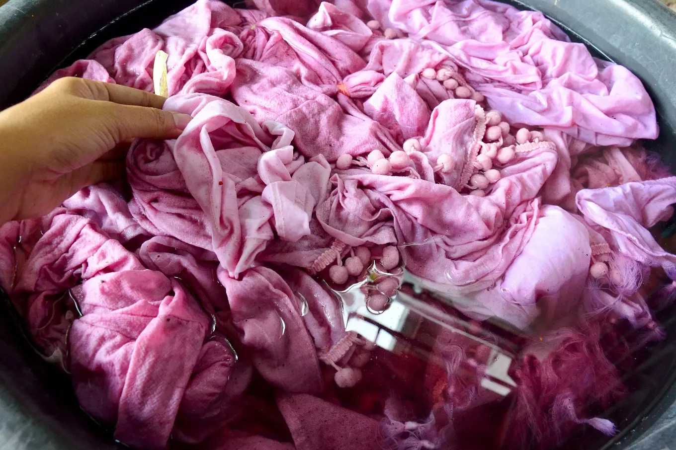 tkanina różowa