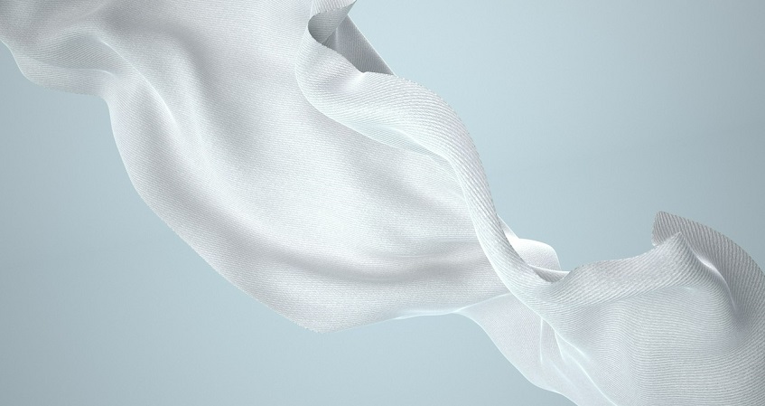 biała tkanina